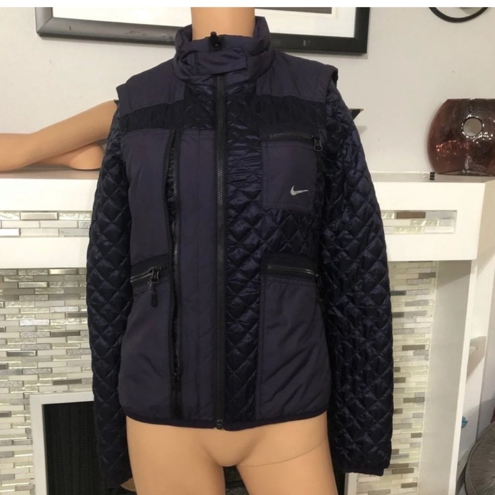 Nike quilted primaloft purple jacket coat XS